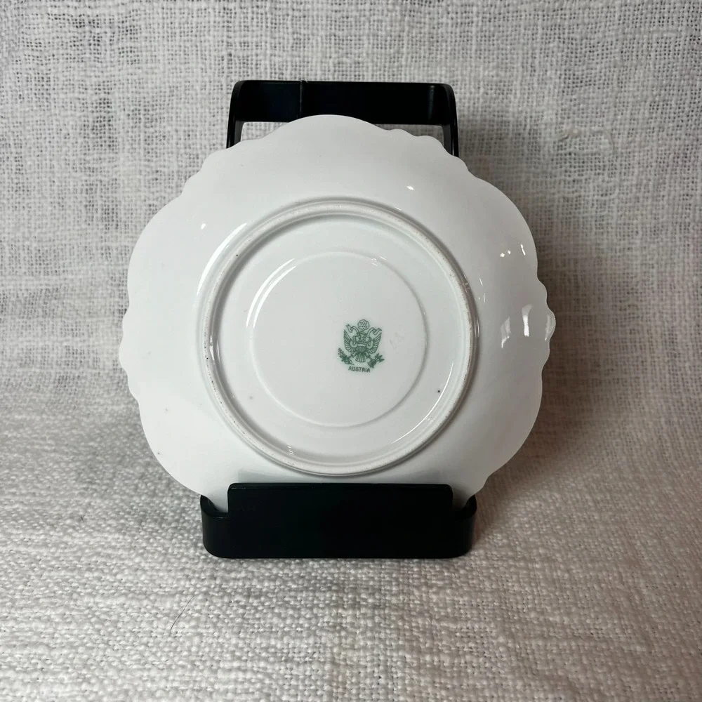 Vintage Set of 9 Bassett‎ Austria Limoges Fine China Saucer 5.5